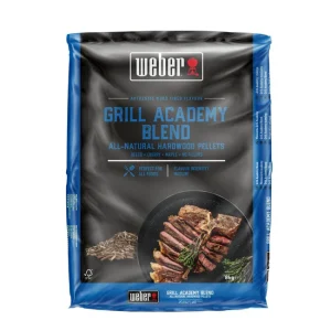 30 Sacos de Pellets de Madera para Barbacoa Weber Grill Academy Blend 8 kg – Sabor y Aroma Intensos