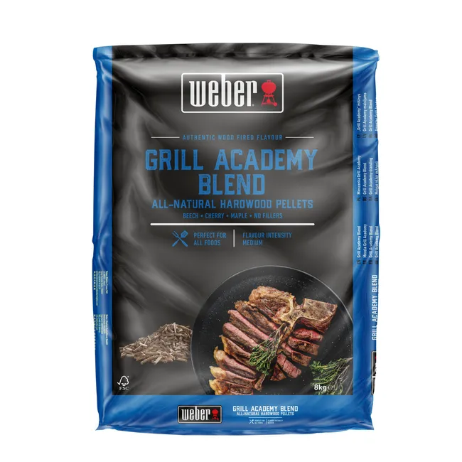 30 Sacos de Pellets de Madeira para Barbecue Weber Grill Academy Blend 8 kg