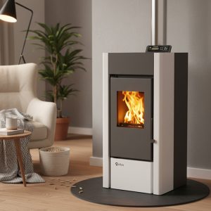 Estufa de pellets DELBA Capri 10 kW – Calefacción eficiente y confortable para su hogar