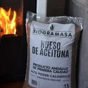 Biogramasa – Palet de 77 sacos de hueso de aceituna de 15 kg | 1.155 kg