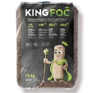 Pellet KINGFOC ENplus A1 – Palet de 70 Sacos de 15 kg | 1.050 kg
