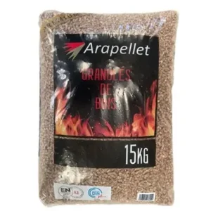 70 Sacos de Pellet 15 kg ARAPELLET Premium – 1.050 kg