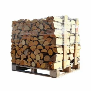 Pack de 4 Palés de Leña de 33 cm – 2 de Roble Blanco + 2 de Haya y Carpe