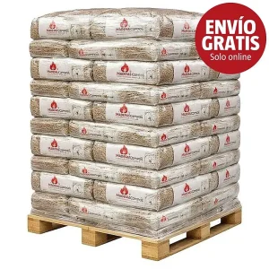 Pellets de Madera por Palet (70 sacos de 15 kg) – Alta Calidad, Máximo Poder Calorífico y Excelente Rendimiento